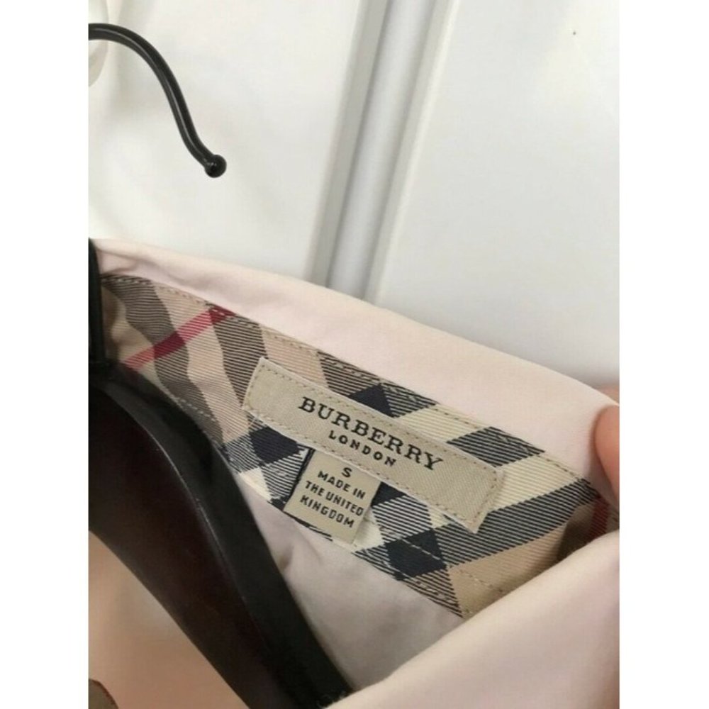 Burberry London White Plaid Button Down Shirt - Picture 7 of 7